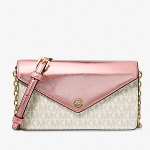 Michael Kors Jet Set Small Signature Logo Clutch/Crossbody